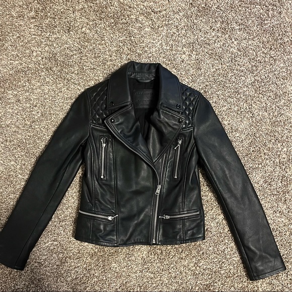 All Saints Jackets & Coats All Saints Cargo Quilted Leather Jacket